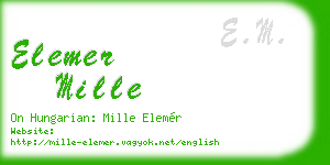 elemer mille business card