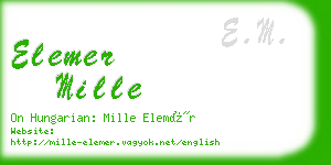 elemer mille business card